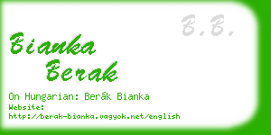 bianka berak business card